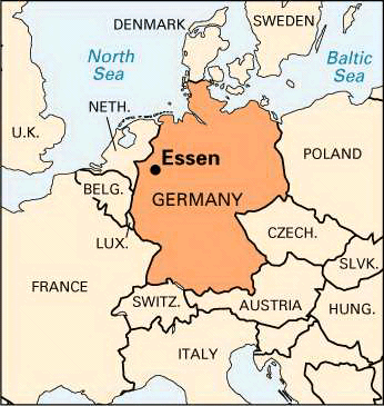essen germany map